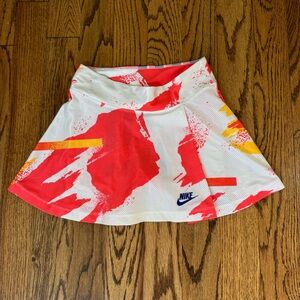 Nike White Red Yellow and Blue Athletic Skirt
